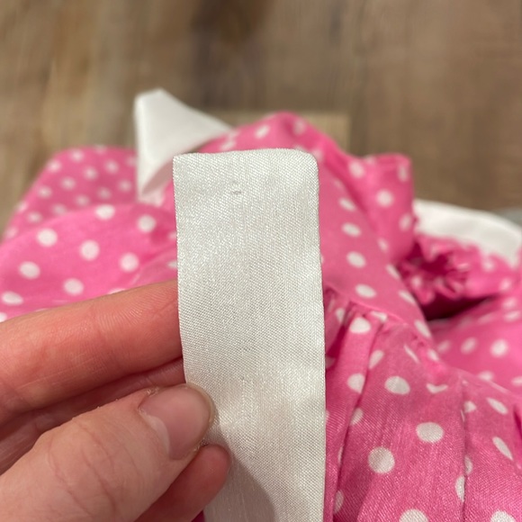 American Princess Pink Polka Dot Flower Dress - Picture 5 of 5